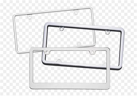 Blank Metal License Plate Frames Window Hd Png Download Vhv