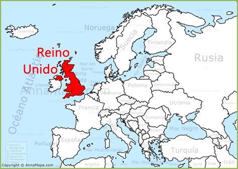 Reino Unido Fica Na Europa - Reino Unido en el mapa de Europa - AnnaMapa.com
