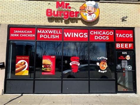 Menu at Mr. Burger restaurant, Rockford