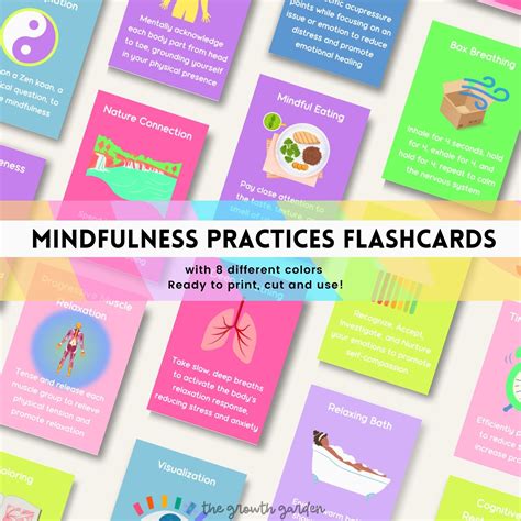 Mindfulness Practices Flashcards - Self Regulation Skills - Mental