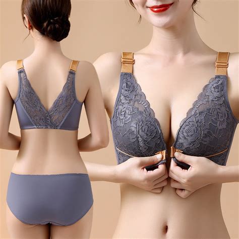 Lycaql Lingerie For Women Women S Fortable Front Buckle Bra Beautiful Back Summer Large Size
