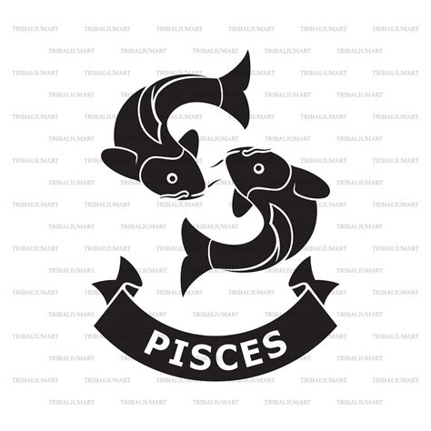 tribal pisces symbol 6
