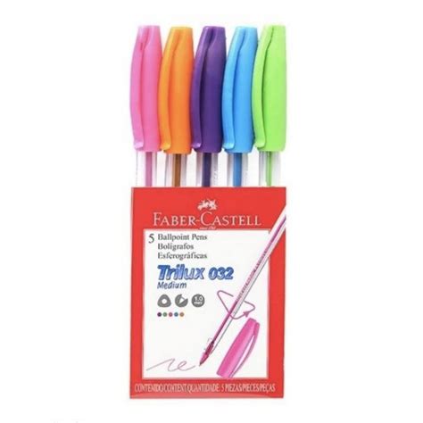 Caneta Faber Castell Trilux - Caneta Esferográfica Trilux FABER CASTELL - Blisters c/3un, 5un ou 10un ...