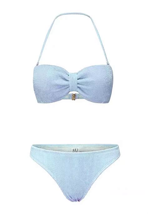 Buy LYCKA LMN Korean Lady Bikini Swimwear Blue Online ZALORA