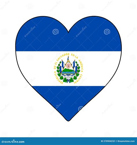 El Salvador Heart Flag. Salvadoran, Salvadorian, Salvadorean, Guanaco