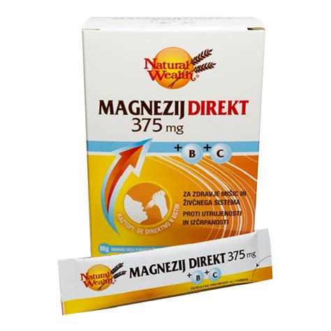 Natural Wealth Magnezij Direkt 375 Mg B C Prvalekarna