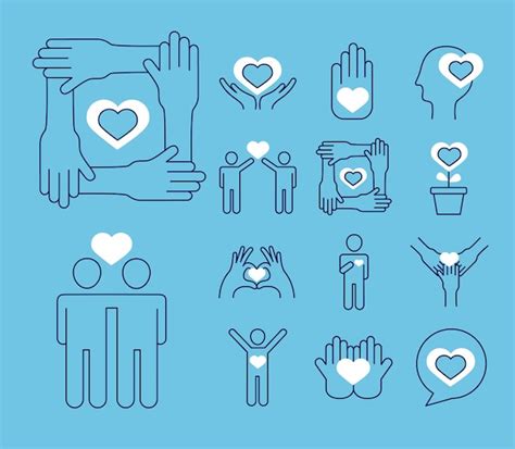 Premium Vector Care Symbol Set