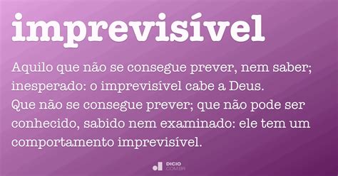 O Que Significa A Palavra Imprevisível