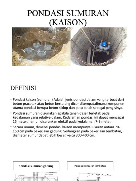 pondasi sumuran kaison
