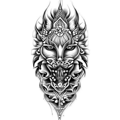 Fine Line Tattoo Motive · Creative Fabrica