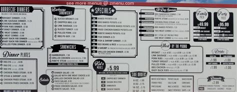 Menu At Wild West Bbq Angleton