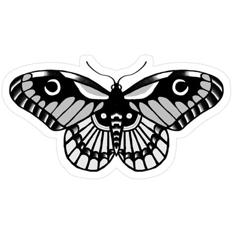 trad moth tattoo 4
