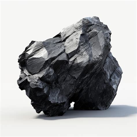 premium ai image coal stone isolated  white background