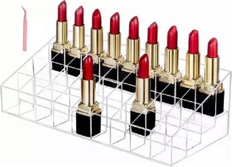 Organizador De Acrilico Labiales Exhibidor Maquillaje Env O Gratis