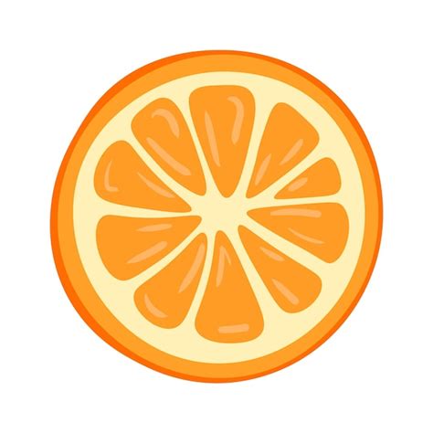 Ilustra O Em Vetor De Frutas Ex Ticas Fatia De Laranja Vetor Premium