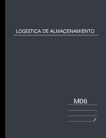 M06 LOGISTICA DE ALMACENAMIENTO Pdf