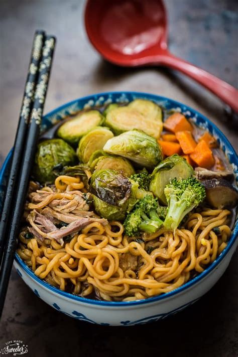 Turkey Brussels Sprouts Ramen Noodle Soup Is Perfect For Using Up Thanksgiving Leftovers