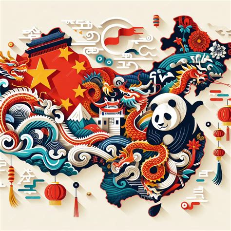 Premium Photo | Majestic chinese flag a symbol of strength unity and