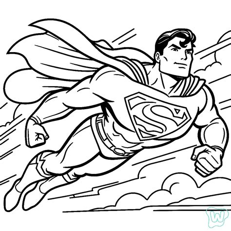 Desenho Super Man Para Colorir - 9