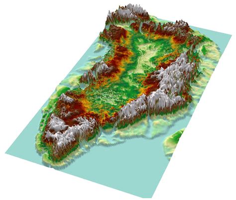 Topographic map of Greenland from bedrock... - Maps on the Web