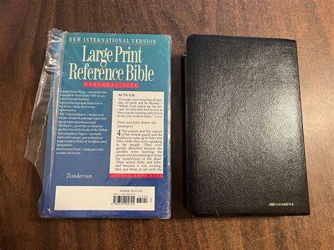NIV 1984 Large Print Reference Bible - Black LeatherLook - Out of Print