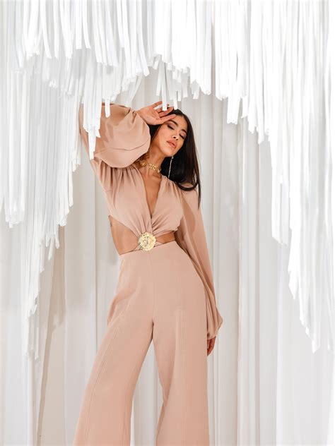 Calça Pantalona Gretta Nude Voga Brand