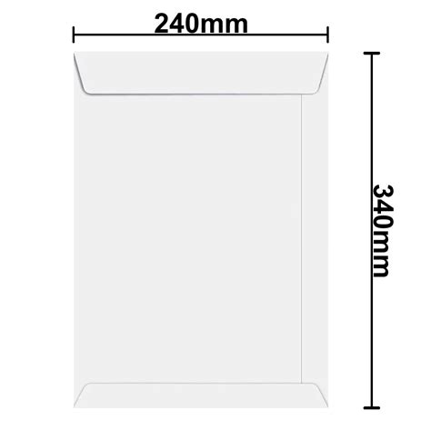 Envelope Saco Branco Offset 240mm X 340mm 90g Scrity