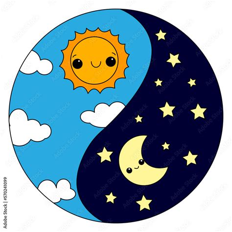 Yin Yang Day Night  Png Vector Photo Illustration Icon Isolated