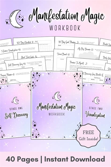 Manifestation Journal Printable Digital Manifestation Guide Etsy