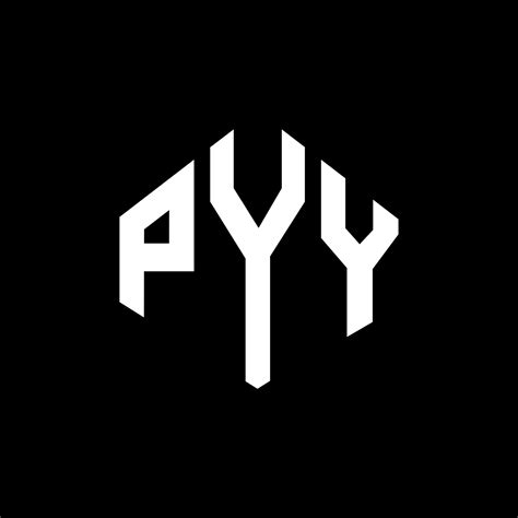 diseño de logotipo de letra pyy con forma de polígono pyy polígono y