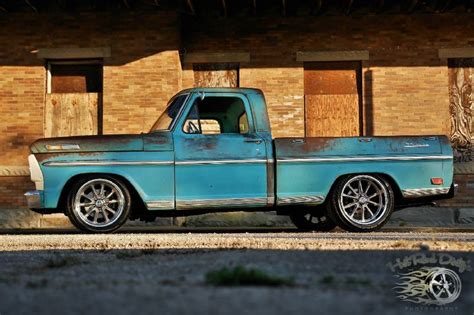 1968 Ford F100 w/ Slam'd Stance Crown Victoria front end swap 18/20 ...
