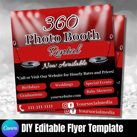 360 Photo Booth Flyer Event Flyer Photography Flyer 360 Photo Booth