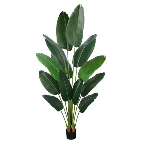 Yepdin Artificial Bird Of Paradise Plant 6 Ft Tall Fake Banana Leaf