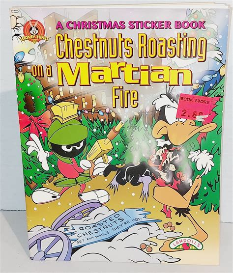 Vtg 1999 Marvin The Martian Christmas Sticker Book Nos Etsy