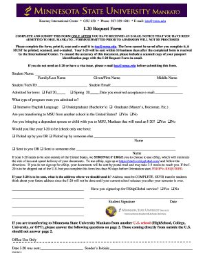 Fillable Online Mnsu Complete And Submit This Form Only Afteryou Have