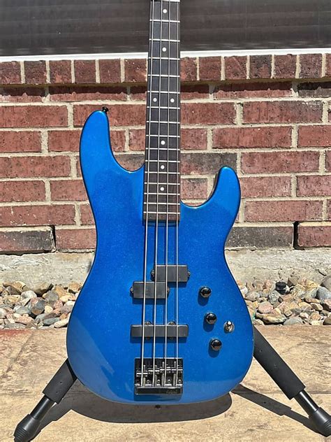 Jackson Concert Bass 1990 Blue Sparkle Reverb