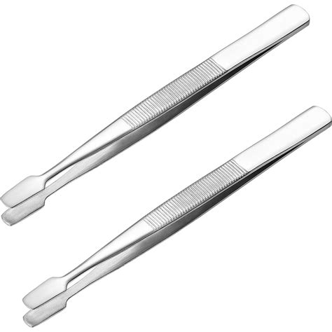 Abmro Pcs Stamp Tweezers Flat Paddle End Style Stamp Tongs Curved