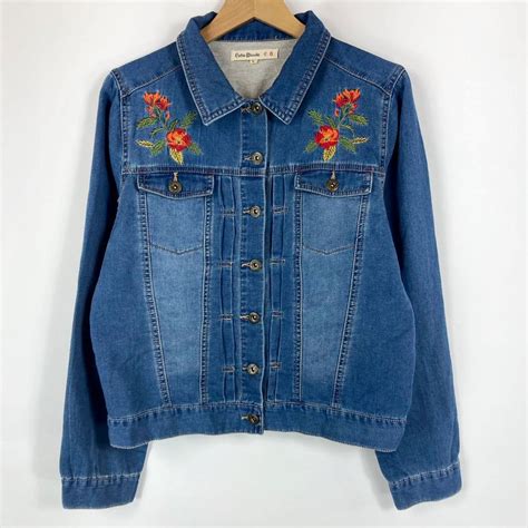 Cutie Blonde キューティーブロンド 刺繍デザイン デニムジャケット Gジャン レディース アウター インディゴブルー Lサイズ Lサイズ 売買されたオークション情報yahooの