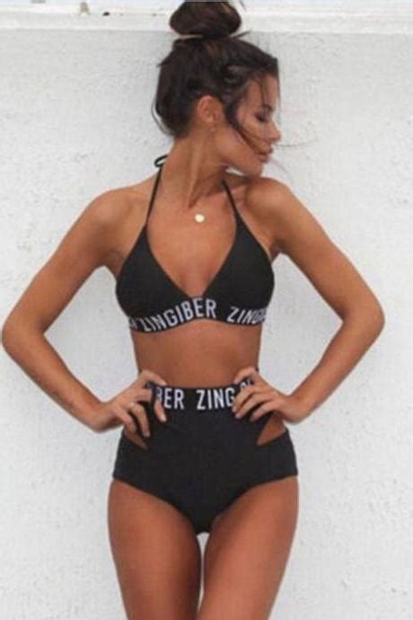 Sexy Solid Hollow Out Bikini One Piece Swimsuit Bikinis Women Swimwear Swimsuit Beach Cover Up