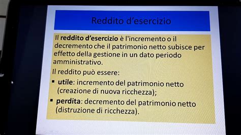 Il Reddito D Esercizio Il Reddito Globale Il Risultato Economico