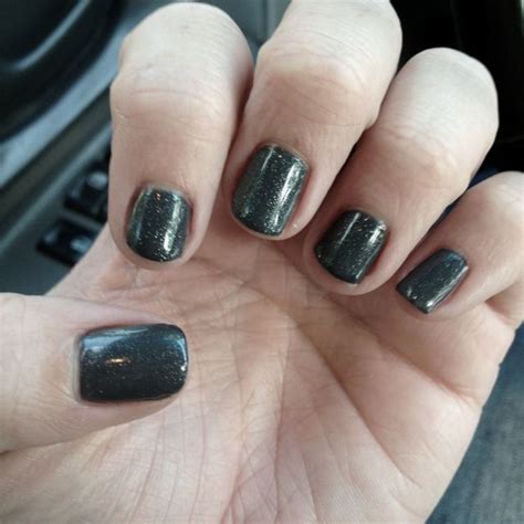 Shellac Asphalt With A Layer Of Silver Vip Status Shellac Nails Rings For Men