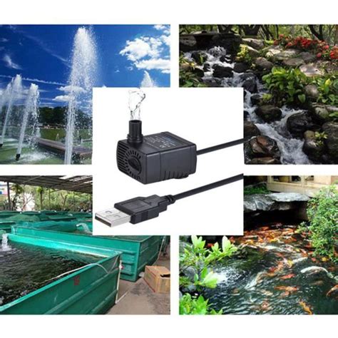 Fontaine De Jardin Black Mini Pompe Eau Dc Usb V W Ultra