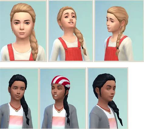 Birksches Sims Blog Side Braid Hair Sims Hairs