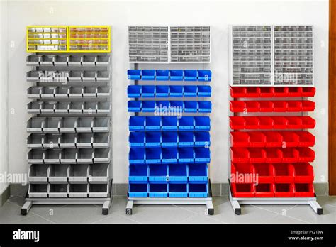 inventory bins shelves  stock  res stock photography  images alamy