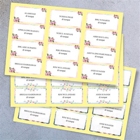Jual Print Stiker Label Undangan Motif Shopee Indonesia