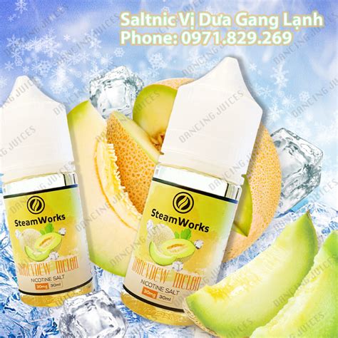 SALTNIC STEAMWORKS Honeydew Melon 30ml Tinh Dầu Saltnic