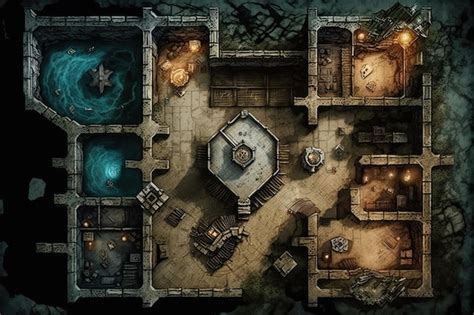 Generative Ai Epic Dungeon Map Battle