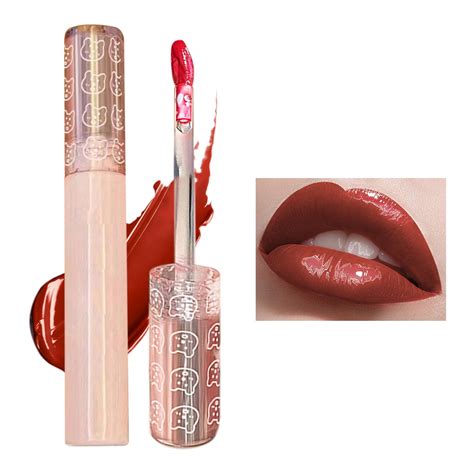 Hydrating Lip Gloss Non Sticky 2024 Lip Lacquer Nutritious Shiny Bear Lip Glaze Water Light