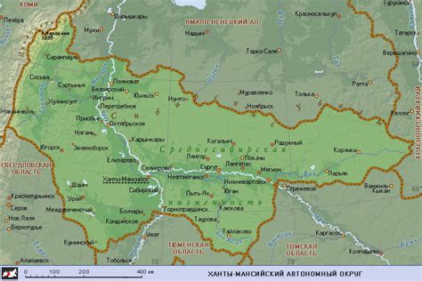 map  khanty mansi autonomous okrug maps  russia regions planetologcom