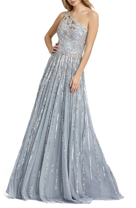 Mac Duggal Embellished One Shoulder A Line Gown Nordstrom